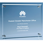 Engraved Glass Office Plaque thumbnail